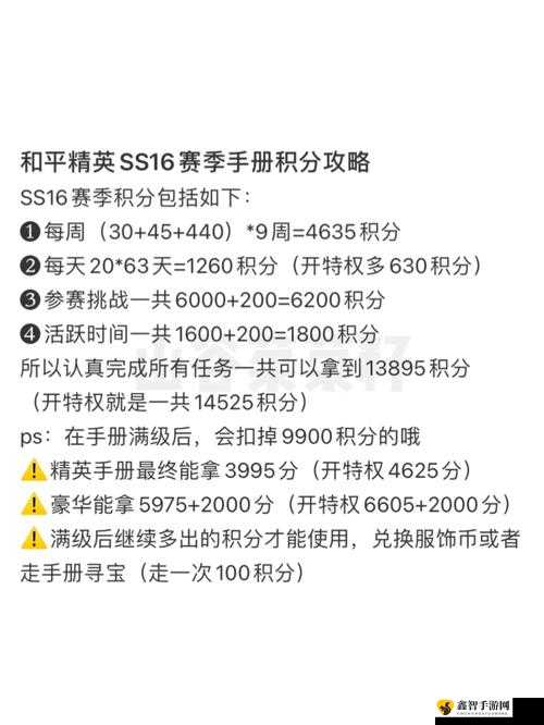 和平精英 SS6 赛季手册快速升级实用指南